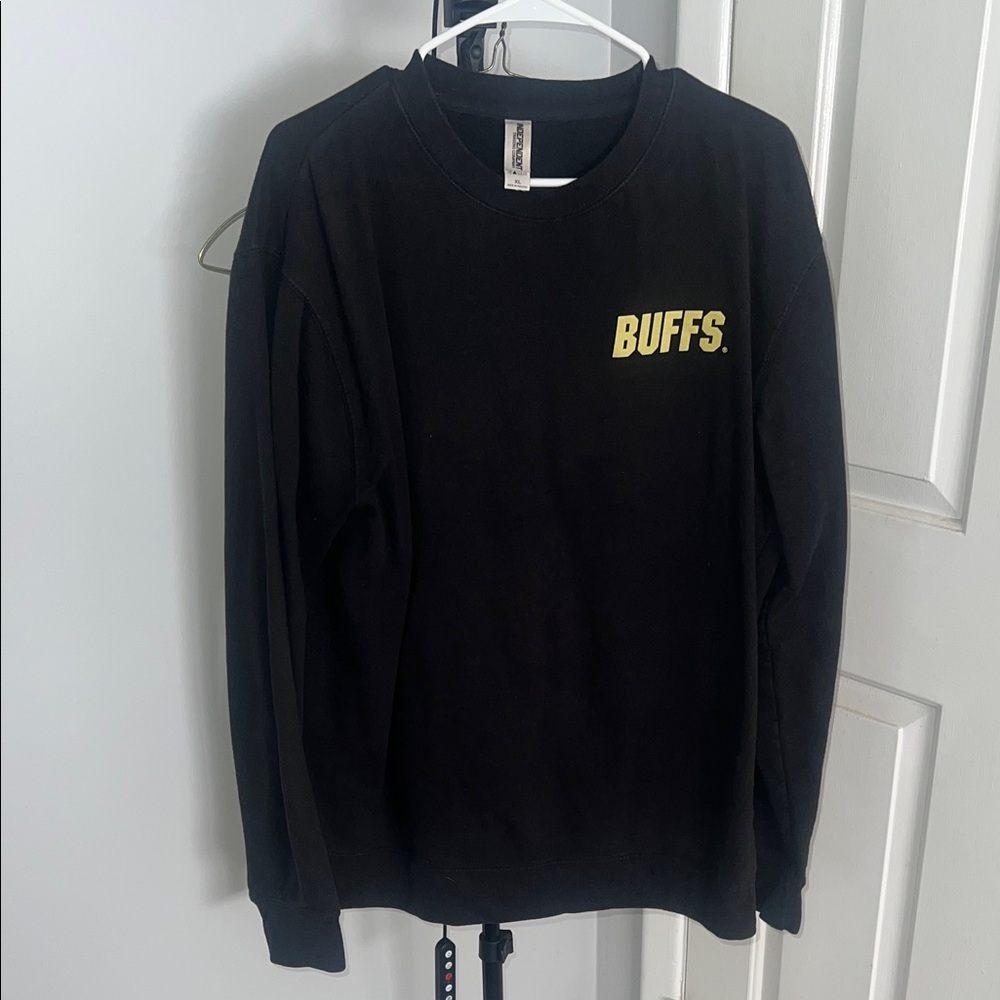 Buffs Black Crewneck Sweater with Gold Accent